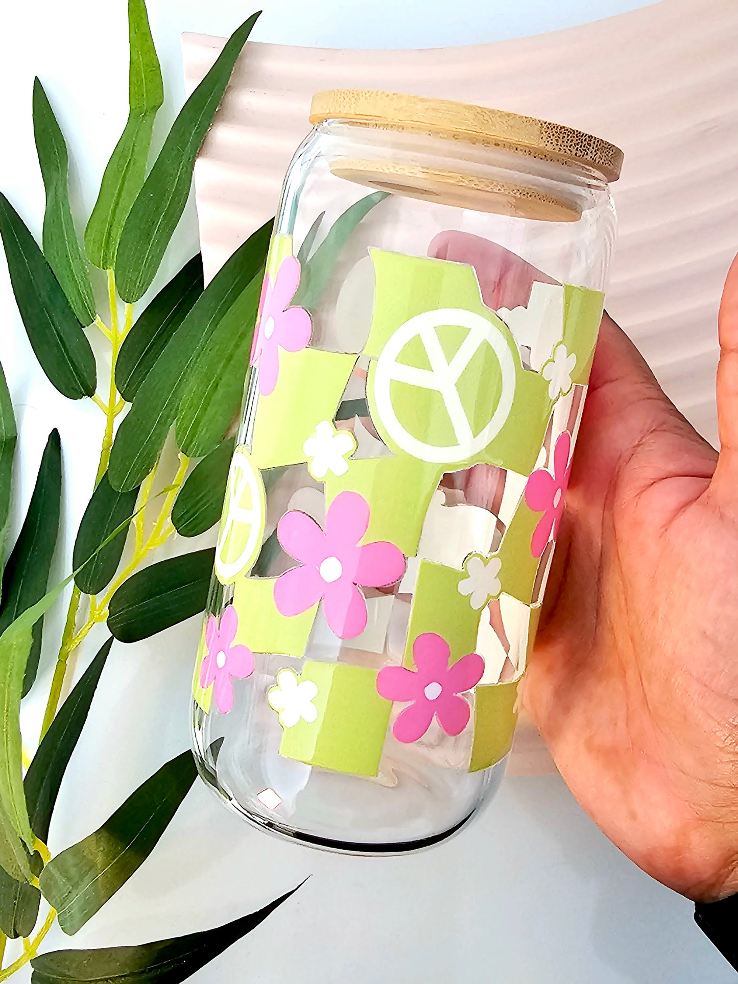 Flower (Green & Pink)