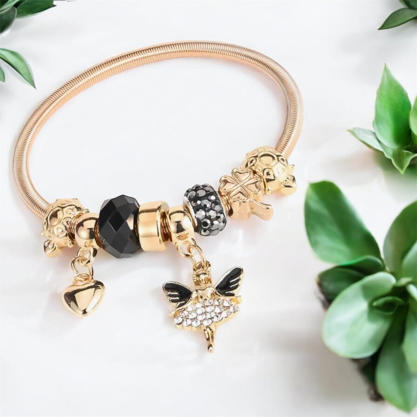 Ballerina Charm Stretchable Bracelet
