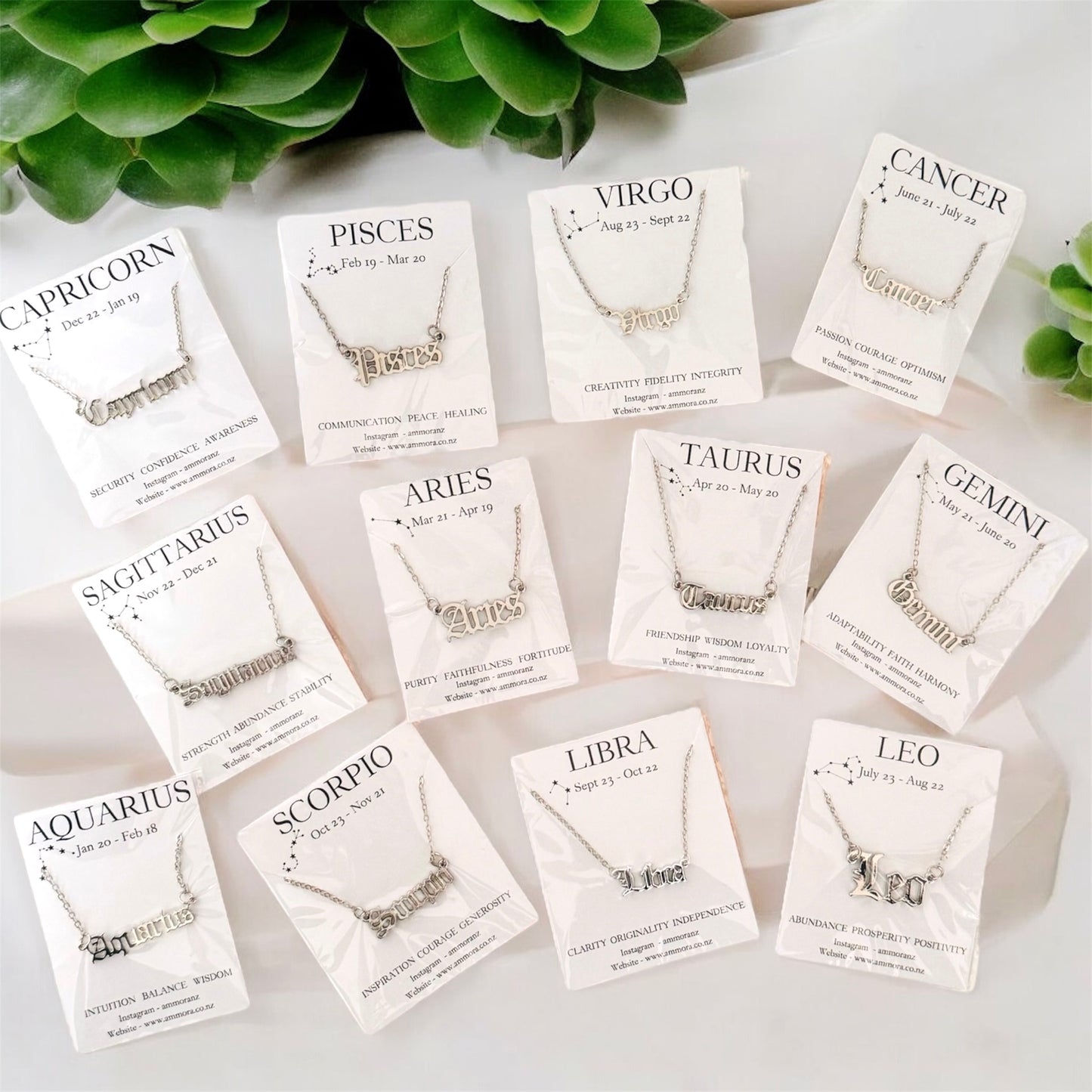 Star Sign Necklace - Gold/Silver