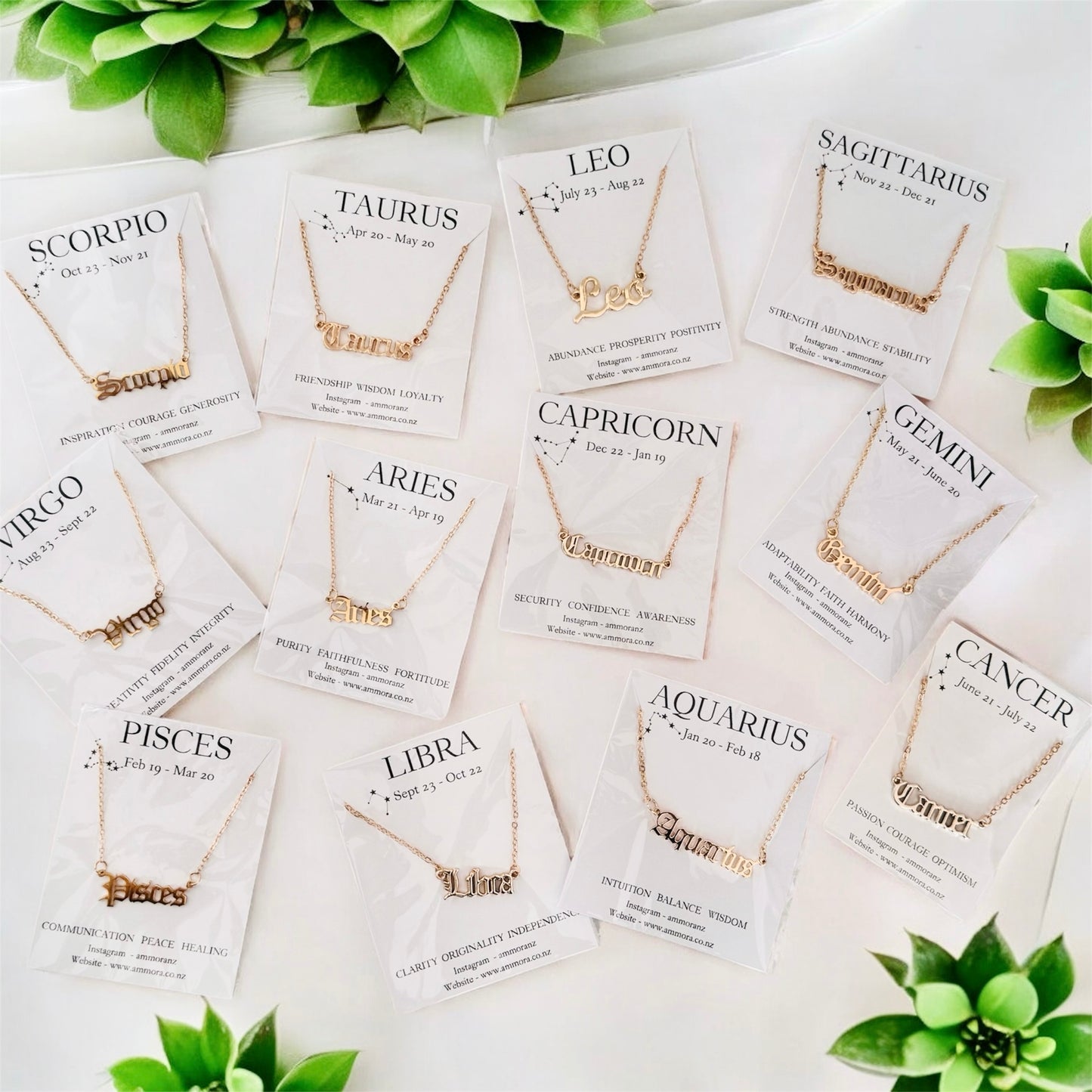 Star Sign Necklace - Gold/Silver