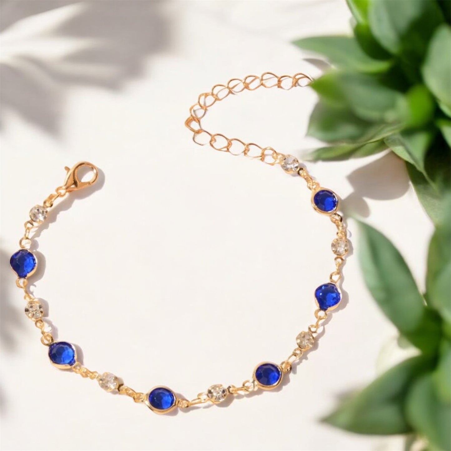 Blue Rhinestone Bracelet