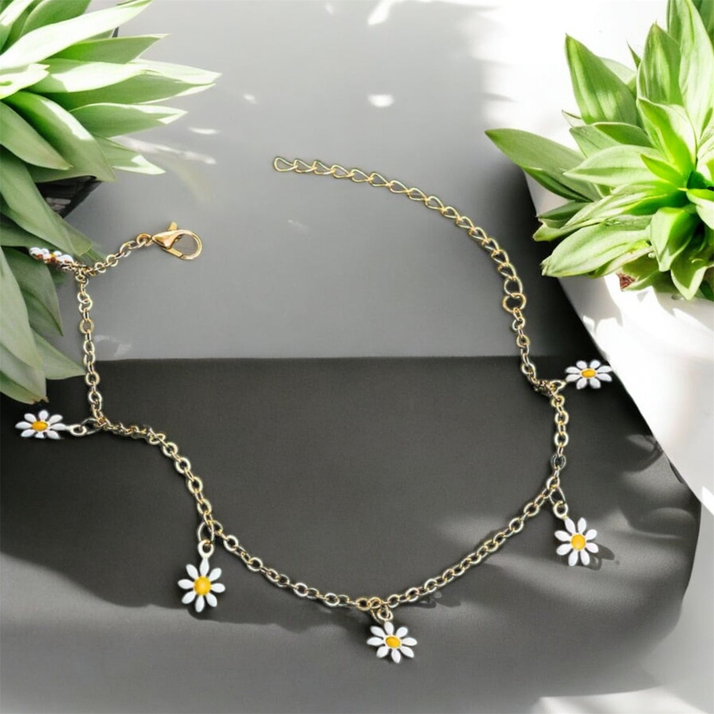 Daisy Drop Anklet