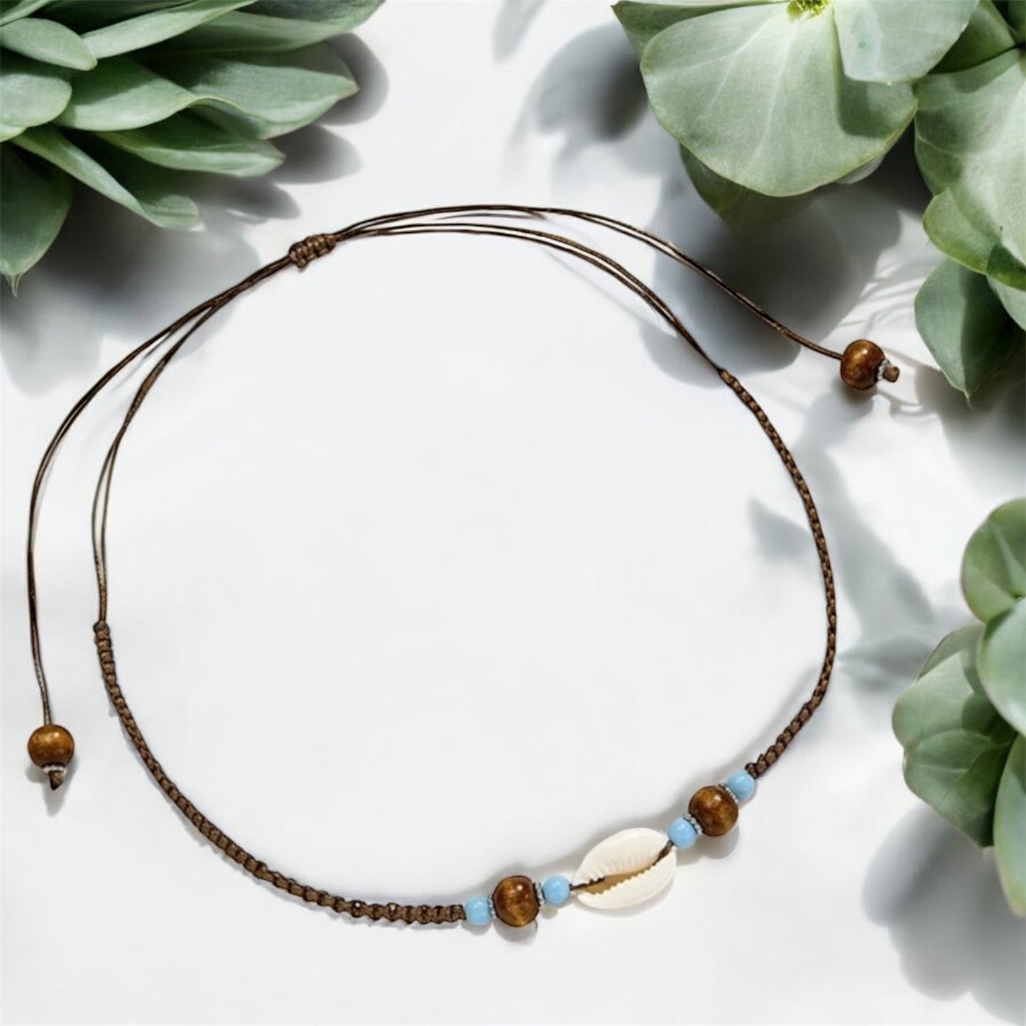 Cowrie Shell Adjustable Necklace