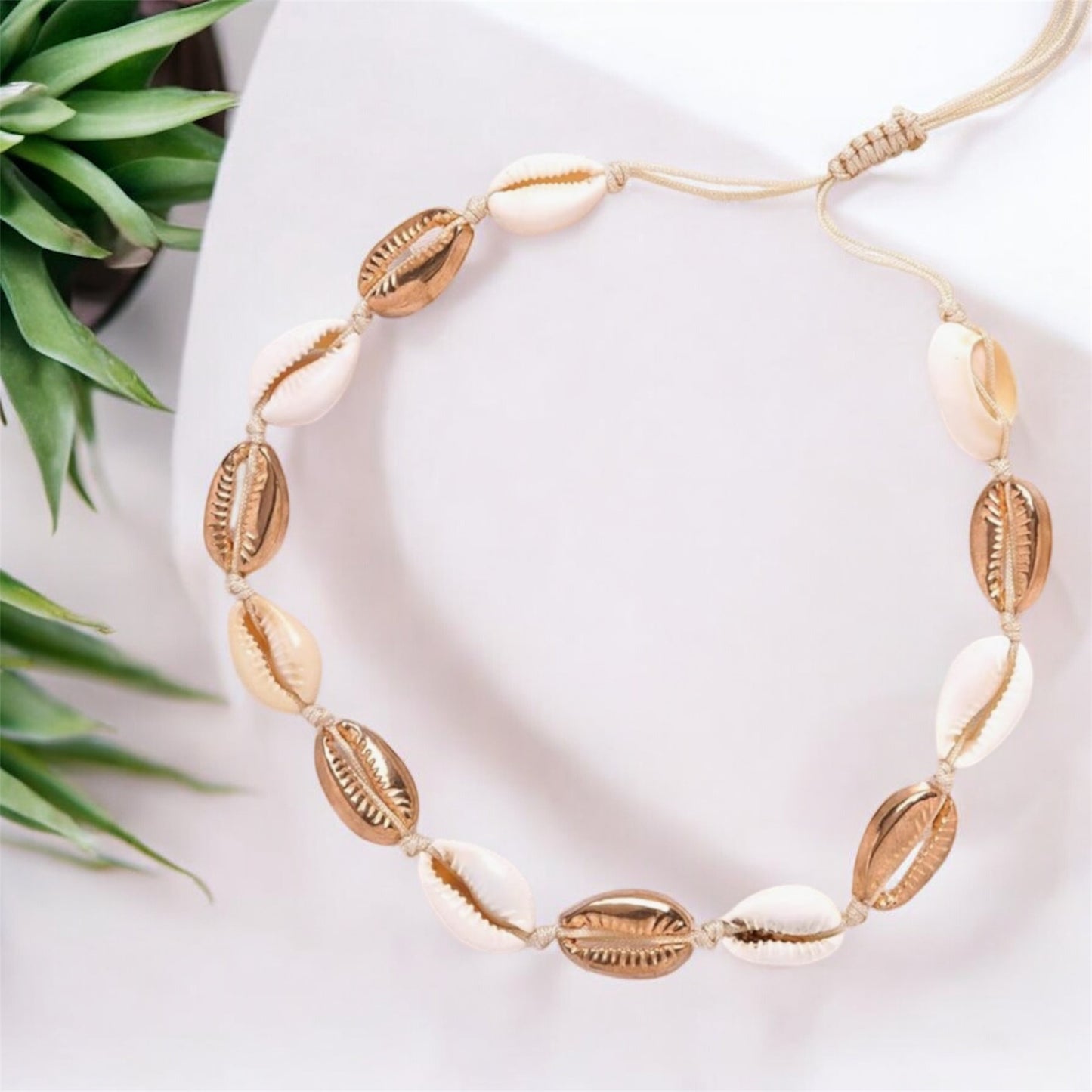 Cowrie Shell Adjustable Necklace