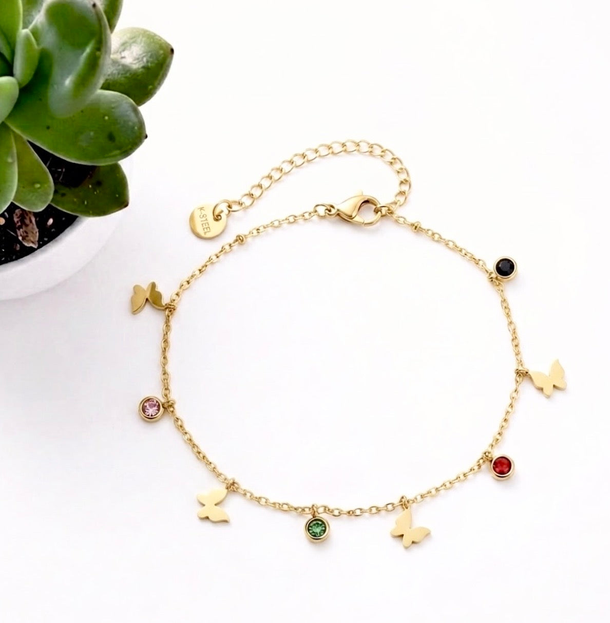 Butterfly Charm Chain Anklet