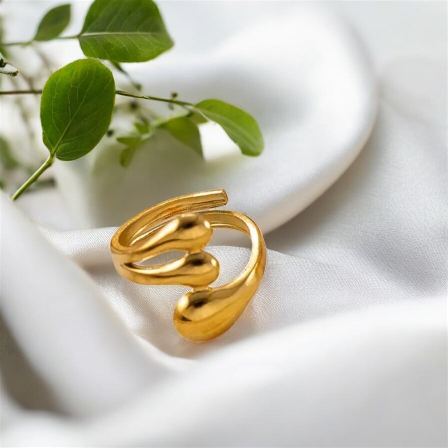 Layered Open Adjustable Ring