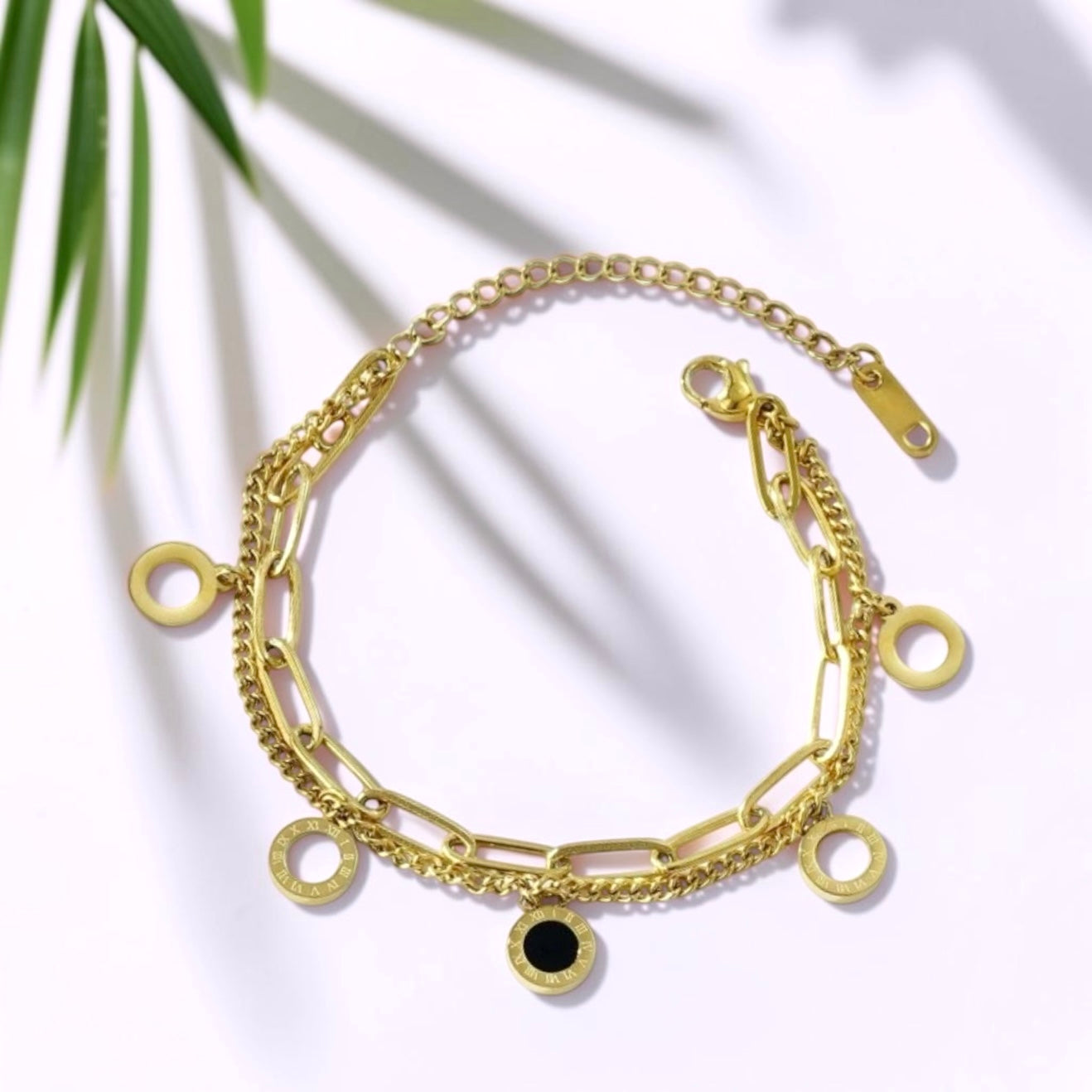 Roman Numerals Double Layer Bracelet