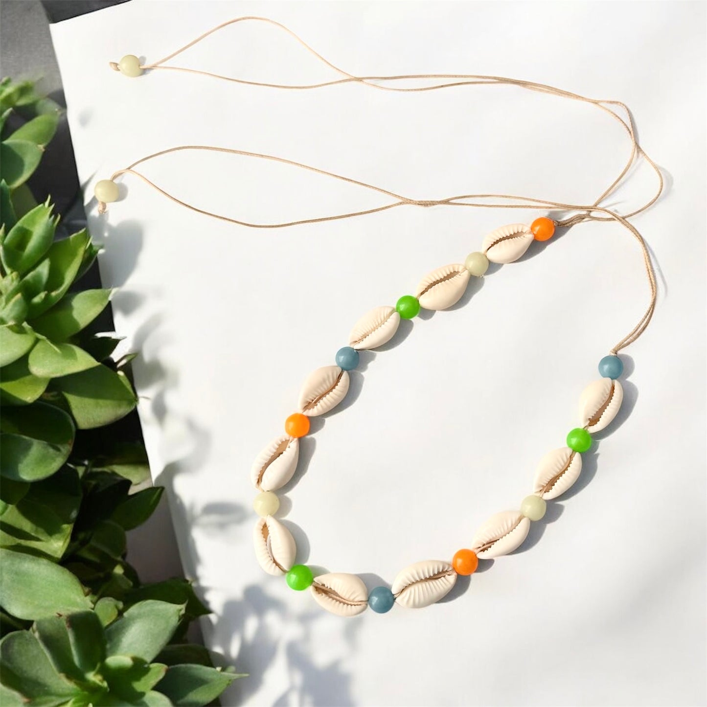 Shell & Colourful Bead Necklace