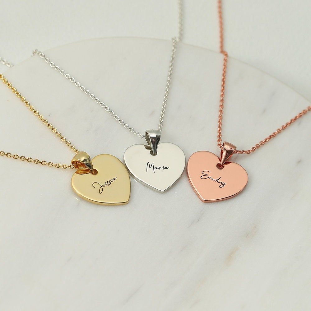 Customised Heart Pendant Necklace