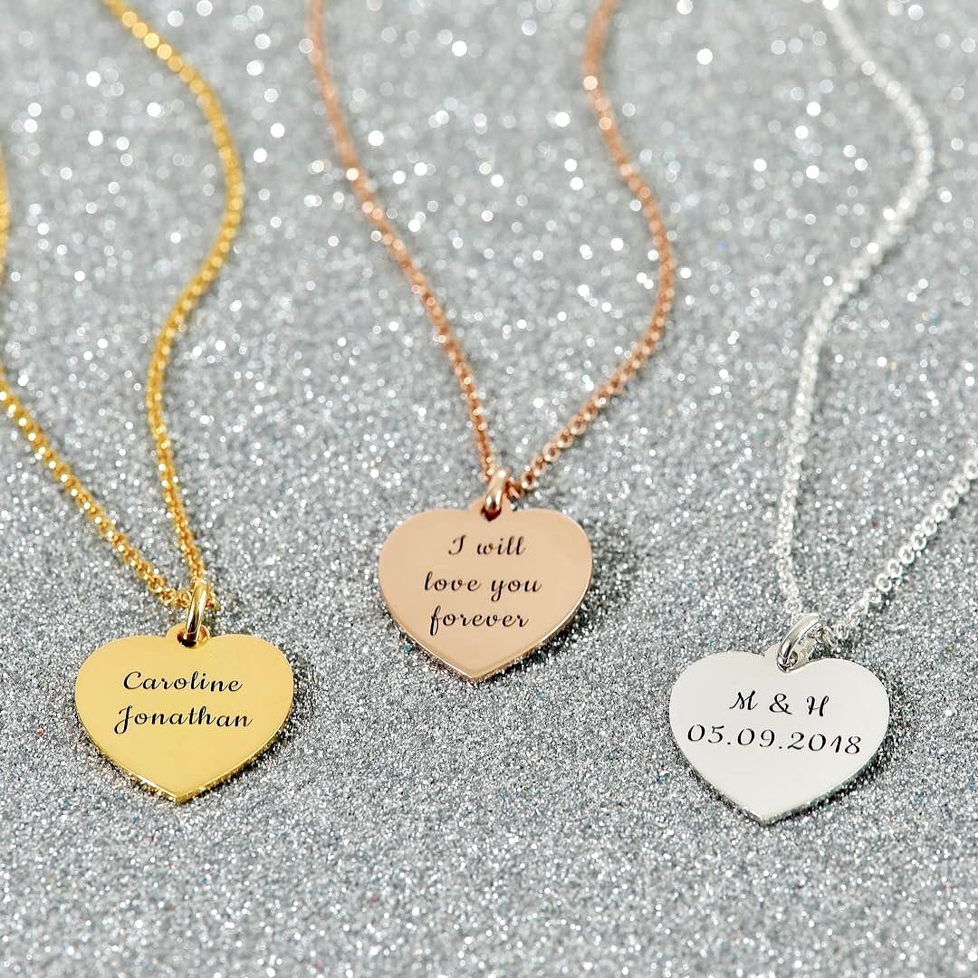 Customised Heart Pendant Necklace
