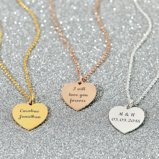 Customised Heart Pendant Necklace