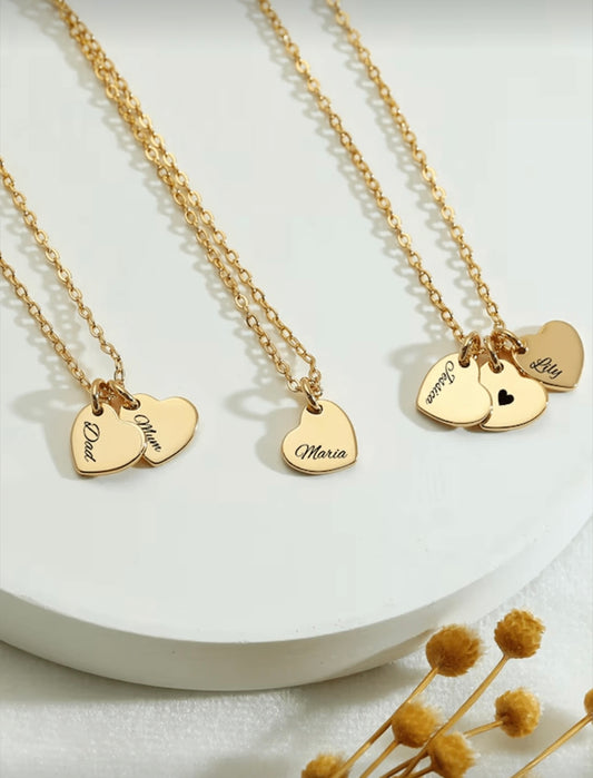 Customised Heart Charm Necklace