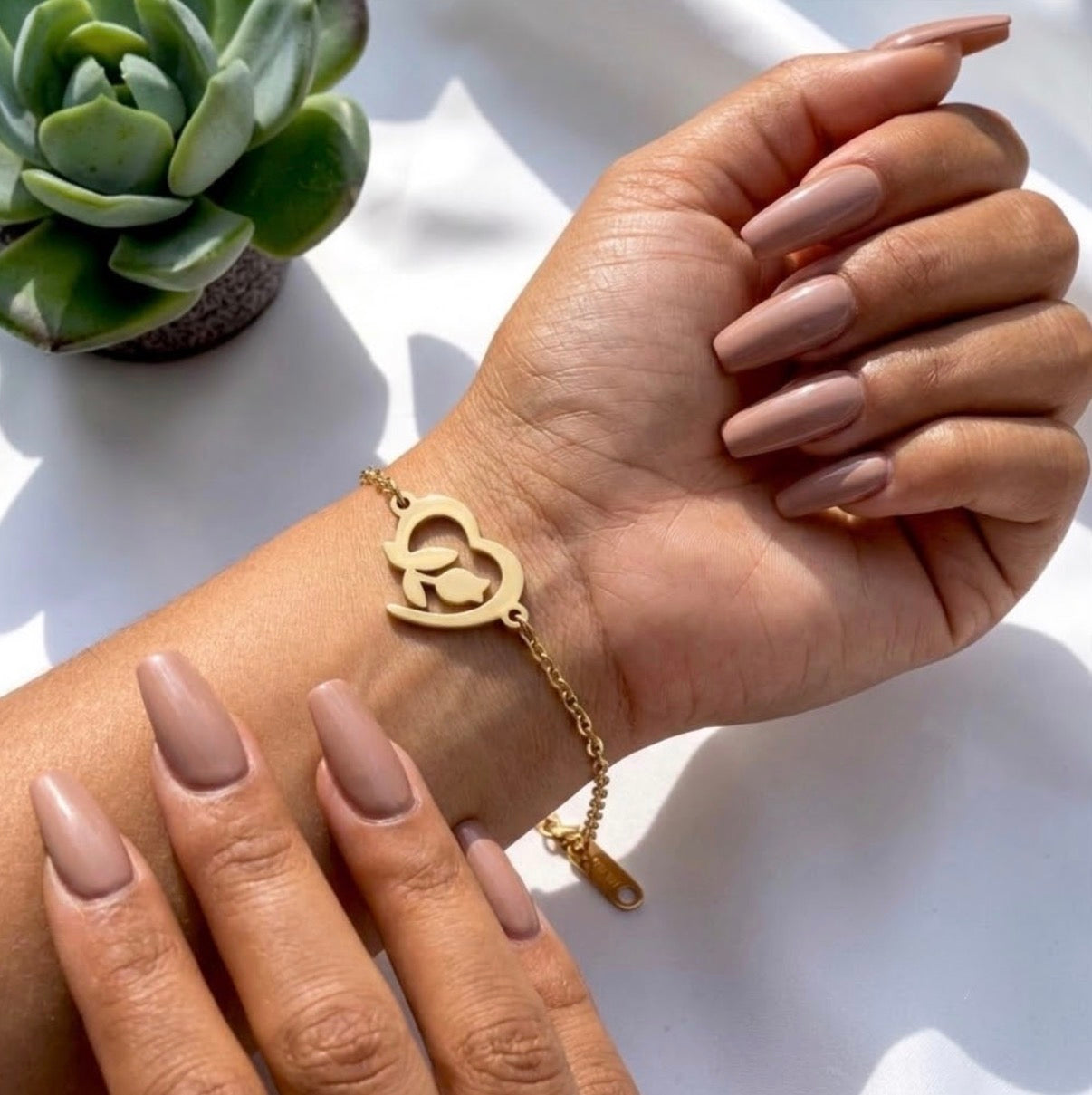 Heart with Rose bracelet