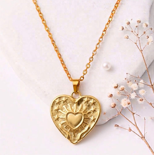 Lucky Tarot Heart Pendant Necklace
