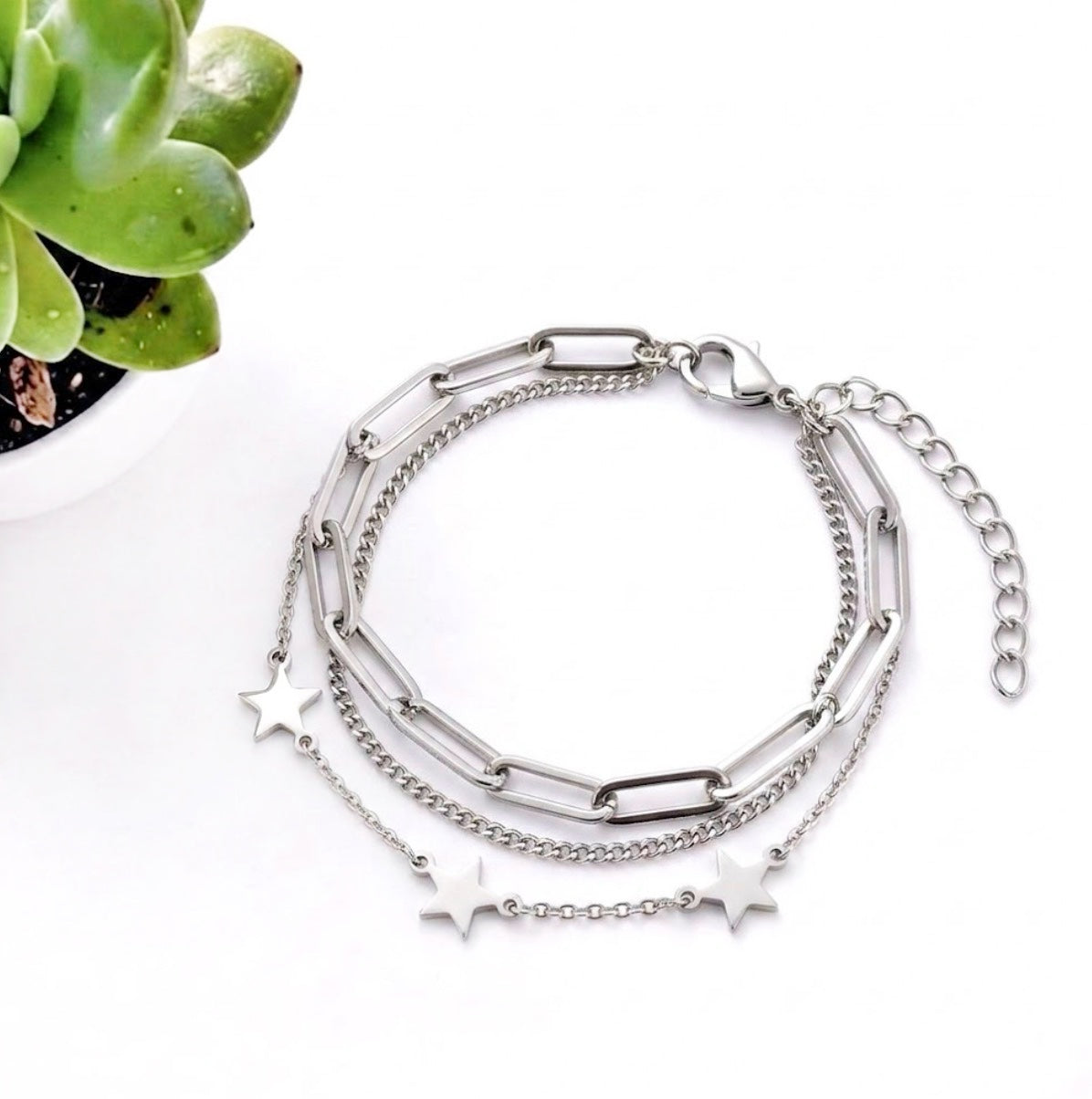 Three Layered Star Bracelet