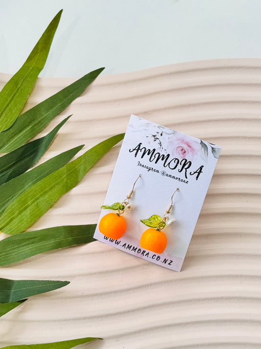Cute Floral Orange Earring