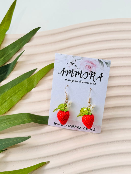 Cute Floral Strawberry Earring