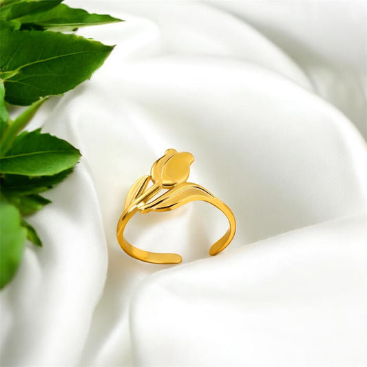 Cute Rose Open Adjustable Ring