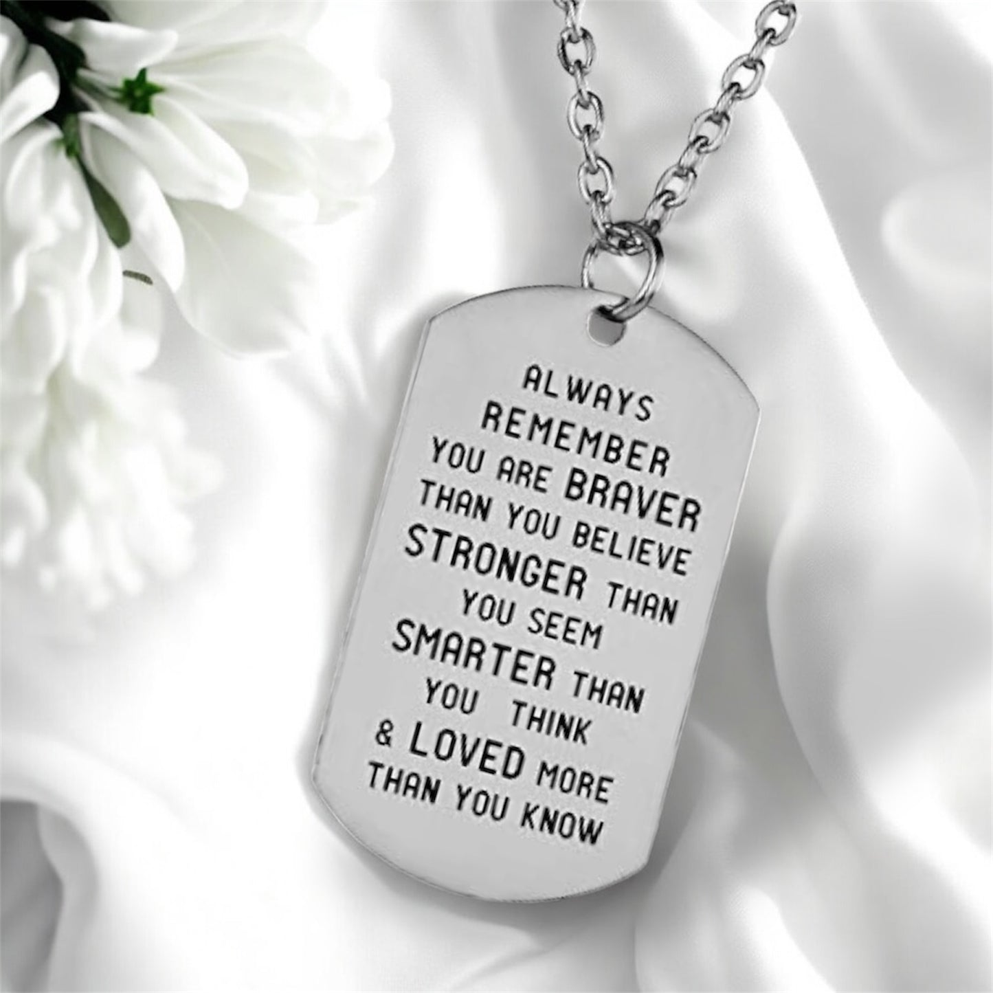 Customised Wide Rectangle Pendant Necklace