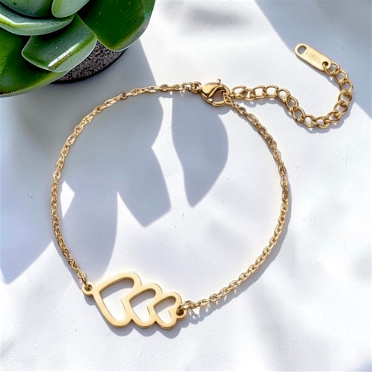 Classy Three Hearts Bracelet